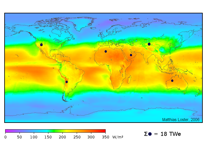 Map showing all the solar we need.