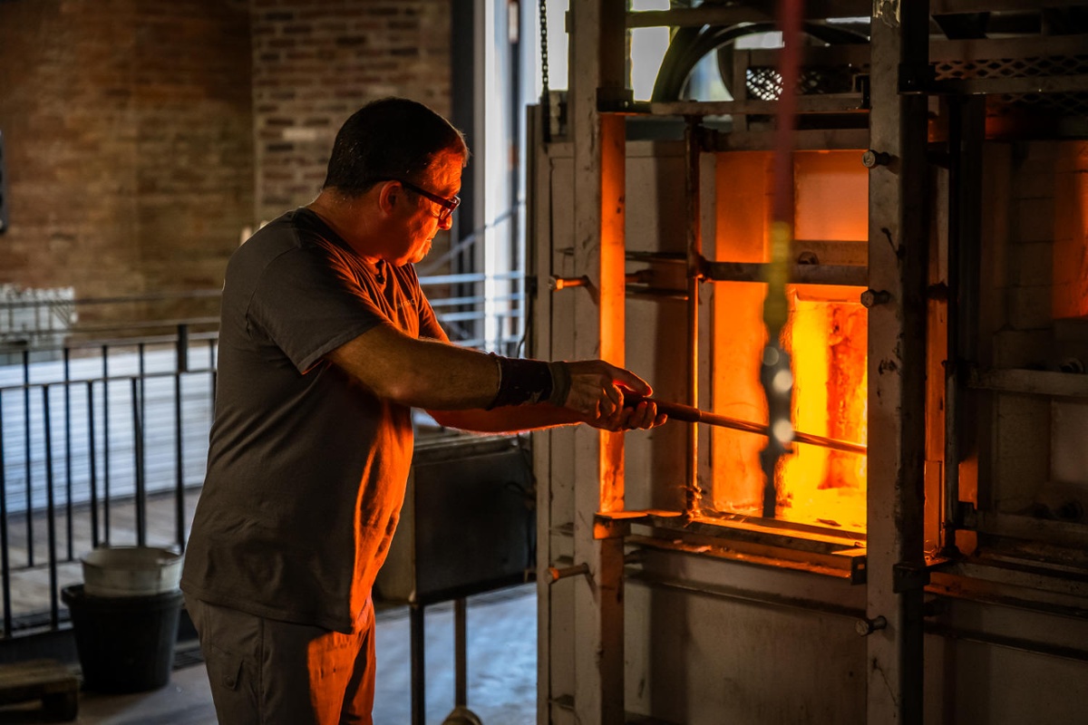Cory at the annealing oven.<br>