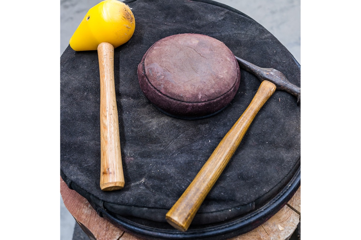 Tools on a stool.