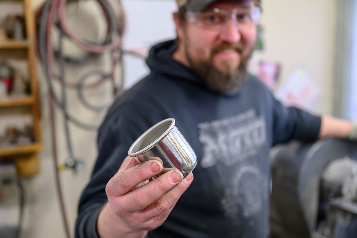 A finished cup.