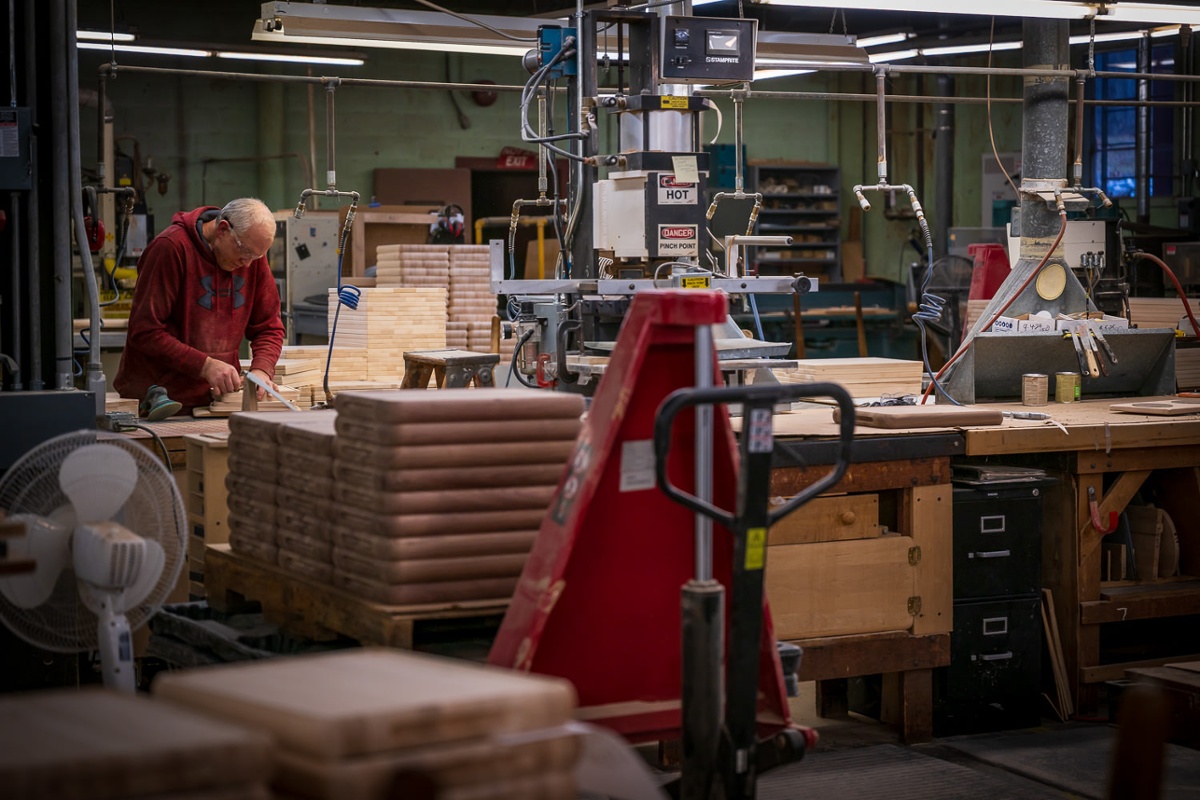 Creating cutting boards.
