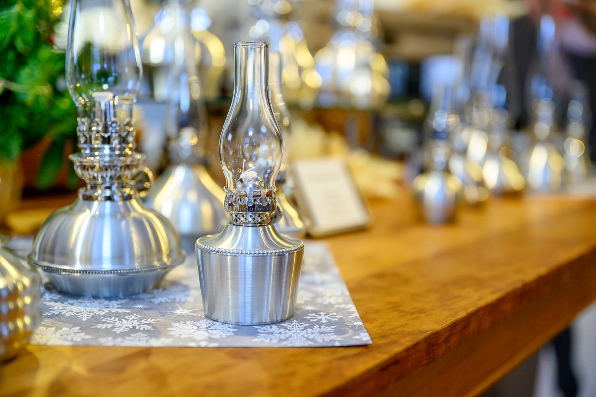 Oil lamps.