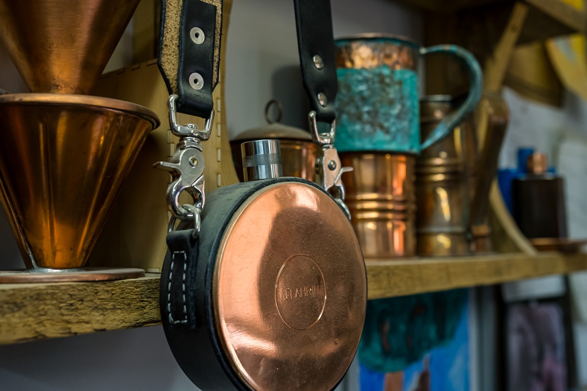 Copper canteen.
