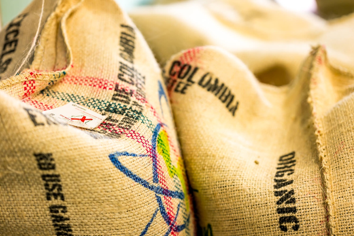 Bags and bags of beans.<br>