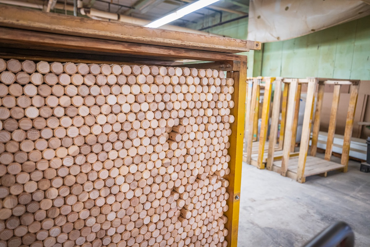 Future wine rack parts awaiting their turn.