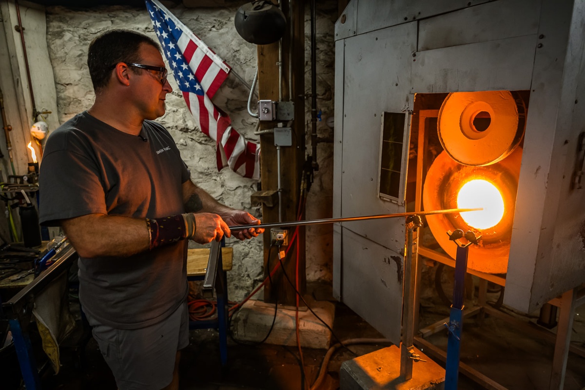 Cory at the annealing oven.<br>