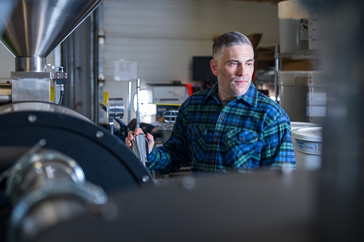 Just a man and his coffee roaster.